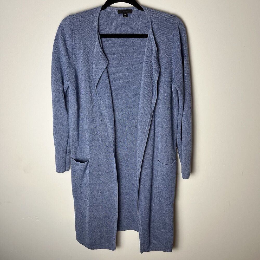 J.Crew Open-Front Lightweight Cardigan | Periwinkle Blue XS 185